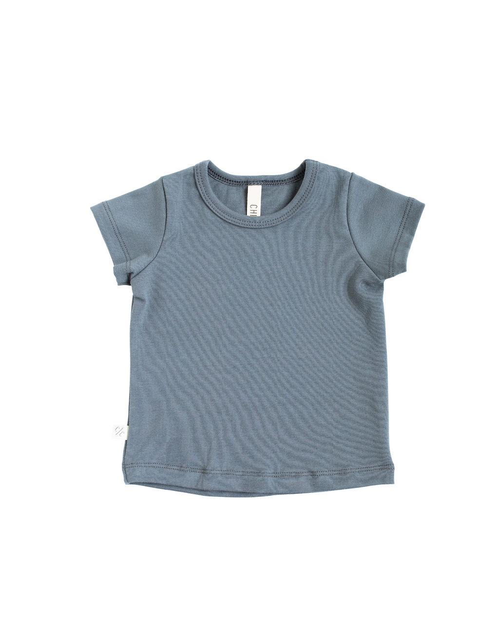 rib knit tee - slate
