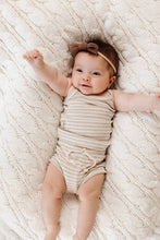 Load image into Gallery viewer, rib knit bloomers - oatmeal stripe