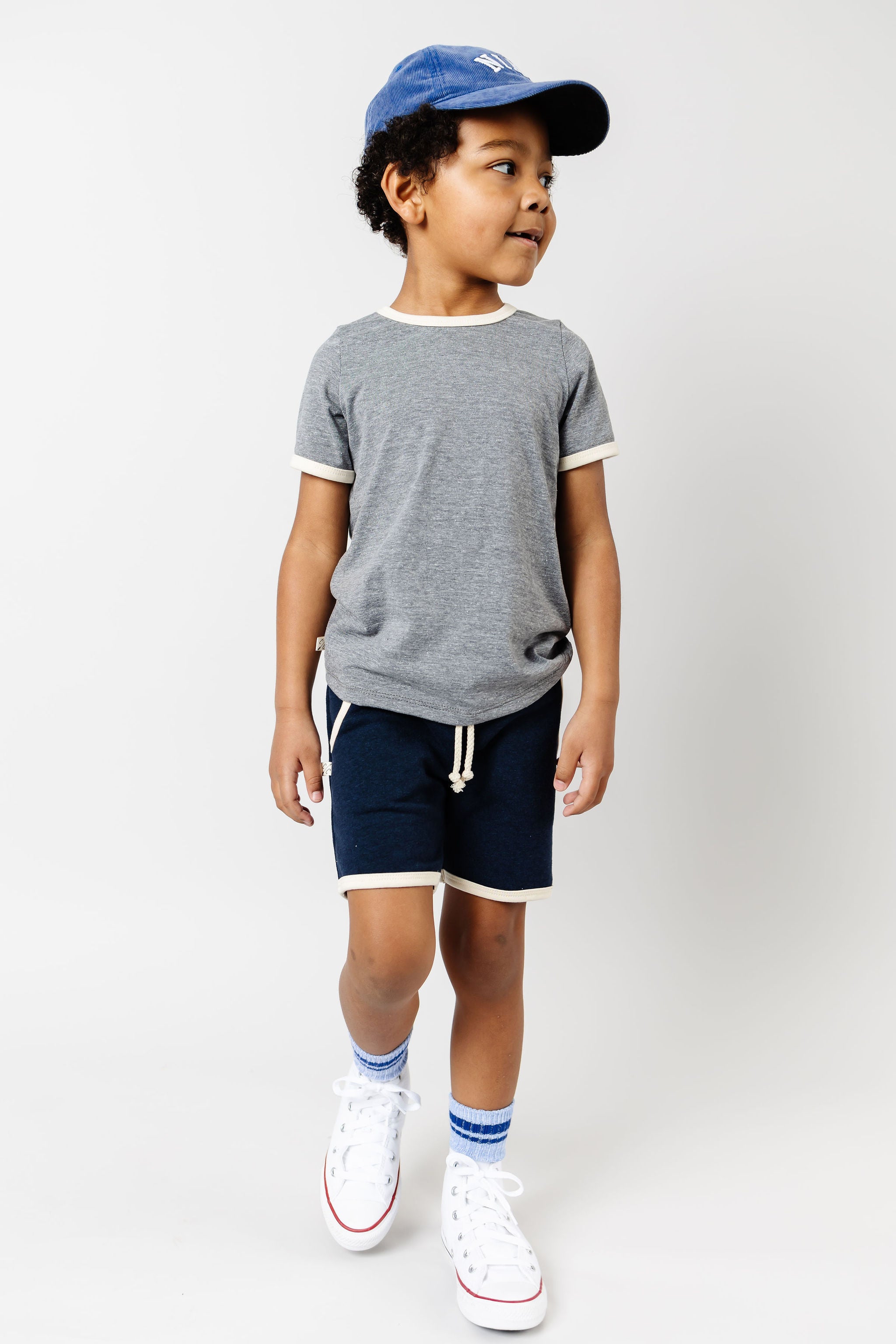 ringer tee CO  - athletic gray