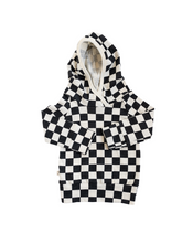 Load image into Gallery viewer, slub trademark hoodie - black checkerboard
