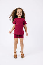Load image into Gallery viewer, rib knit tee CO - ruby