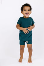 Load image into Gallery viewer, rib knit tee CO - spruce