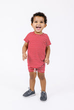 Load image into Gallery viewer, rib knit tee CO - peppermint inverse stripe