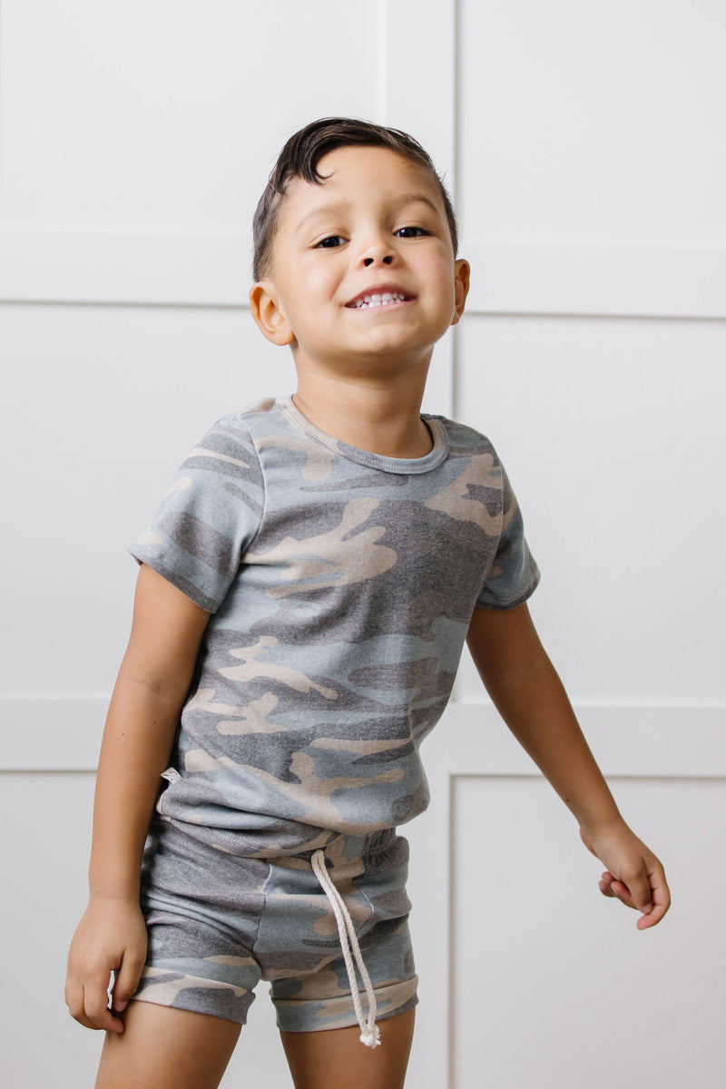 Adorable Childhoods Rib shops Knit Faded Camo Set