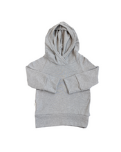 Load image into Gallery viewer, rib knit trademark hoodie CO- gray heather