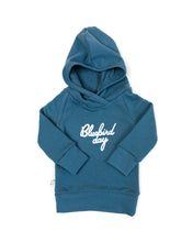 Load image into Gallery viewer, trademark raglan hoodie CO - bluebird day