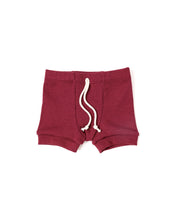 Load image into Gallery viewer, rib knit shorts CO - ruby