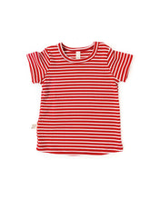Load image into Gallery viewer, rib knit tee CO - peppermint inverse stripe