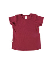 Load image into Gallery viewer, rib knit tee - ruby
