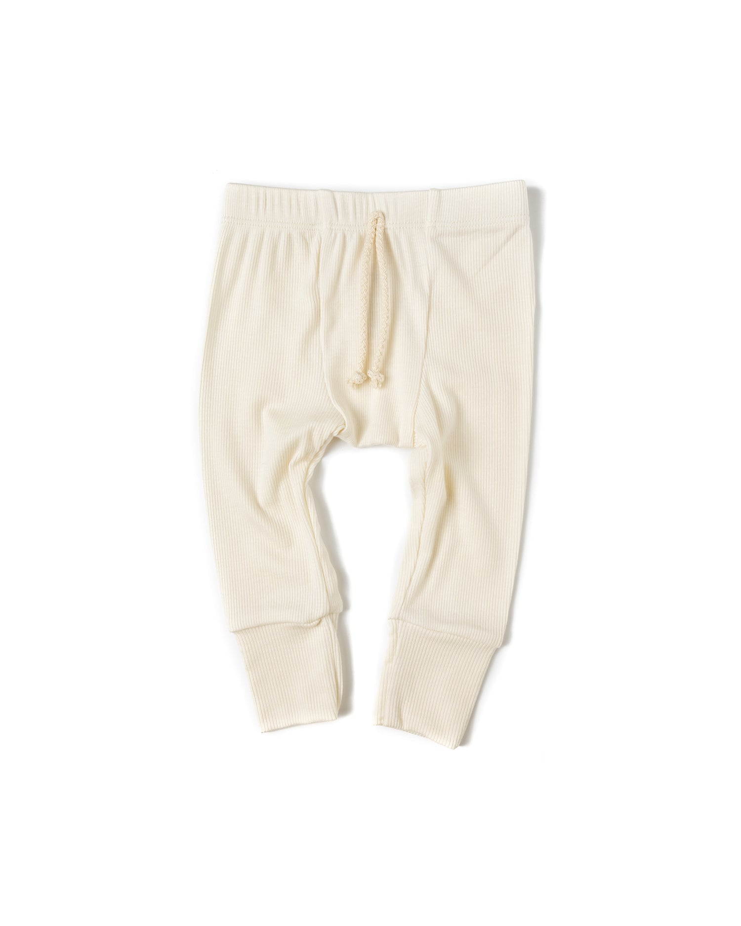 rib knit pant - natural modal