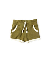 Load image into Gallery viewer, french terry retro short CO - moss