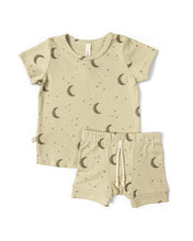 Load image into Gallery viewer, rib knit shorts CO - lunar on flax