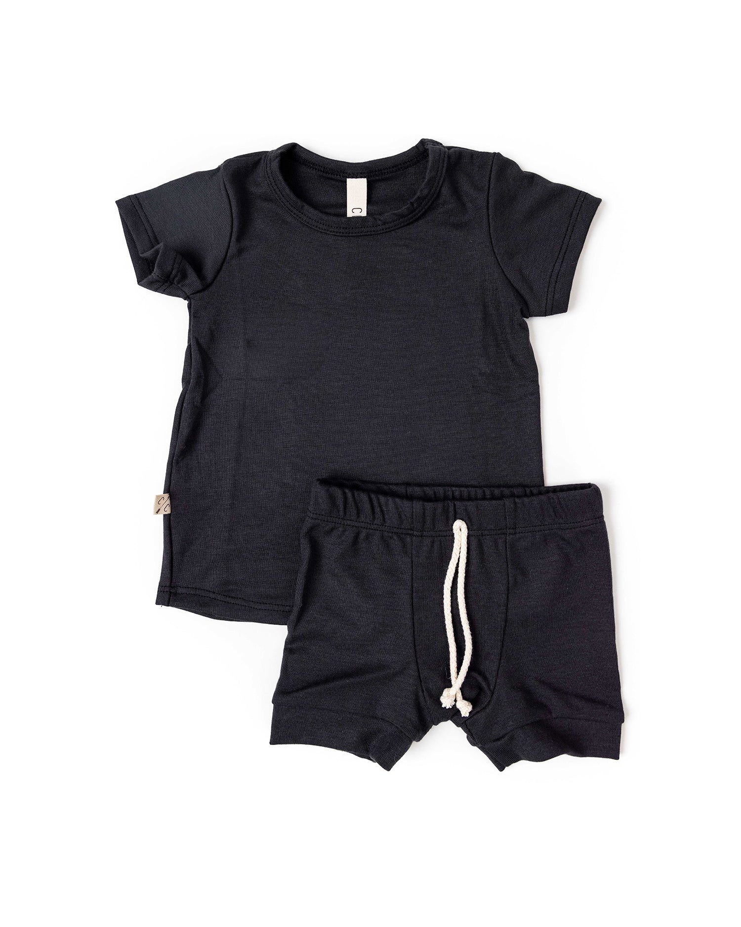 rib knit tee CO - midnight 1x1