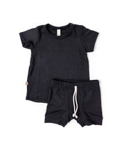 Load image into Gallery viewer, rib knit tee CO - midnight 1x1
