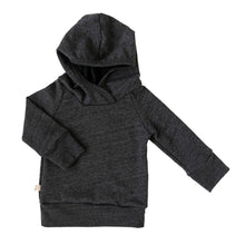 Load image into Gallery viewer, trademark raglan hoodie - heather black