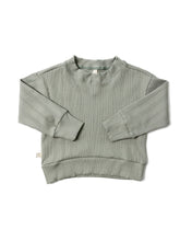 Load image into Gallery viewer, rib knit lounge set top - clary sage