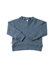 Load image into Gallery viewer, rib knit lounge set top - pacific