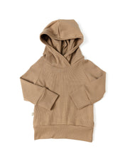 Load image into Gallery viewer, rib knit trademark hoodie - kraft