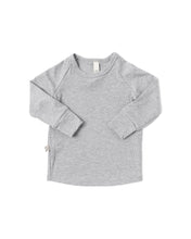 Load image into Gallery viewer, rib knit long sleeve tee - gray heather