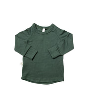 Load image into Gallery viewer, rib knit long sleeve tee CO - wreath green