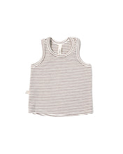 Load image into Gallery viewer, rib knit tank top CO - taupe stripe