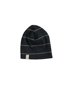slouch beanie - anthracite sand stripe