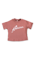 Load image into Gallery viewer, boxy tee - all american on redwood