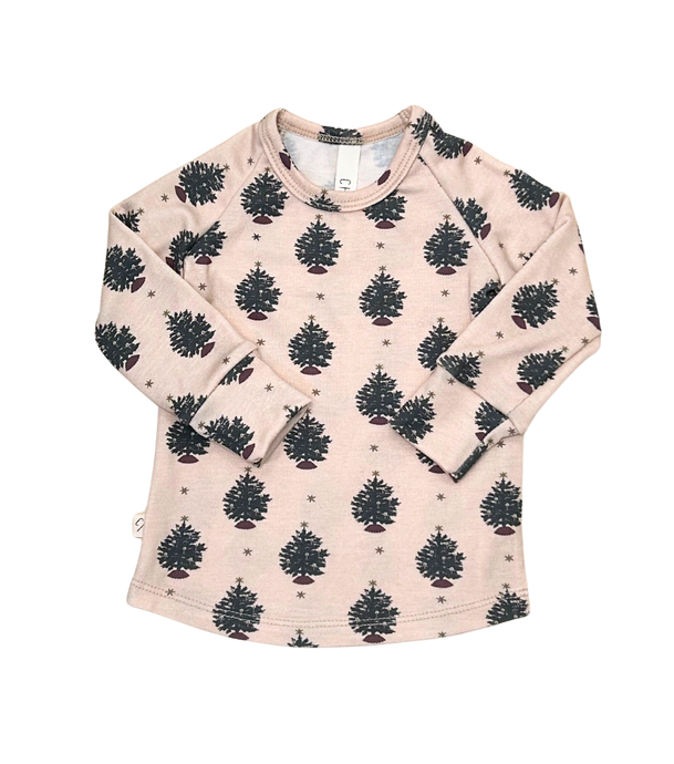 rib knit long sleeve tee PREORDER - O Christmas Tree