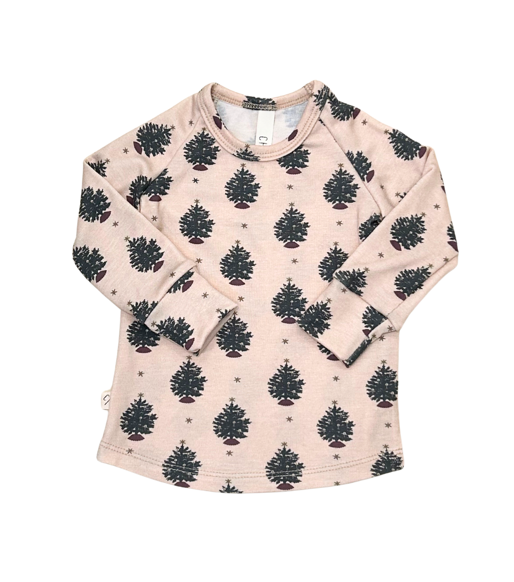 rib knit long sleeve tee PREORDER - O Christmas Tree