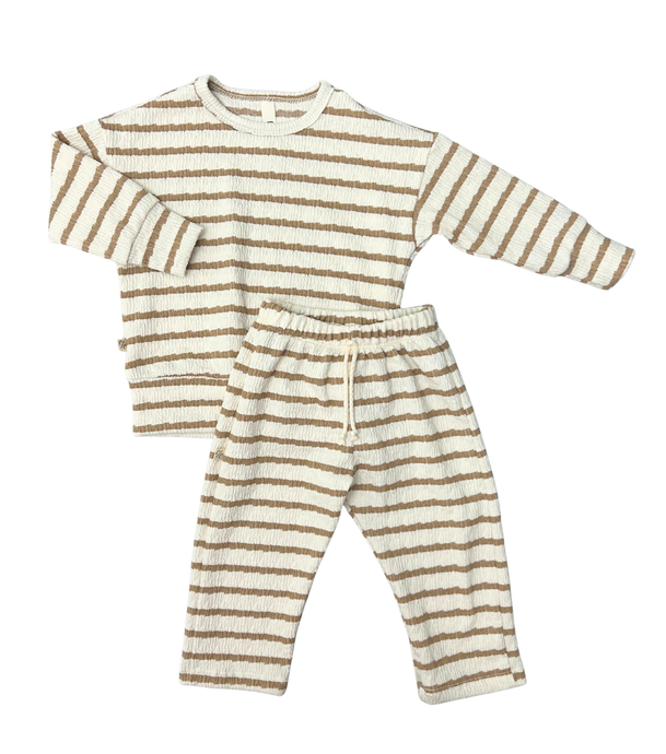 relaxed set - mocha stripe