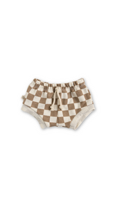 shorties - taupe checkerboard