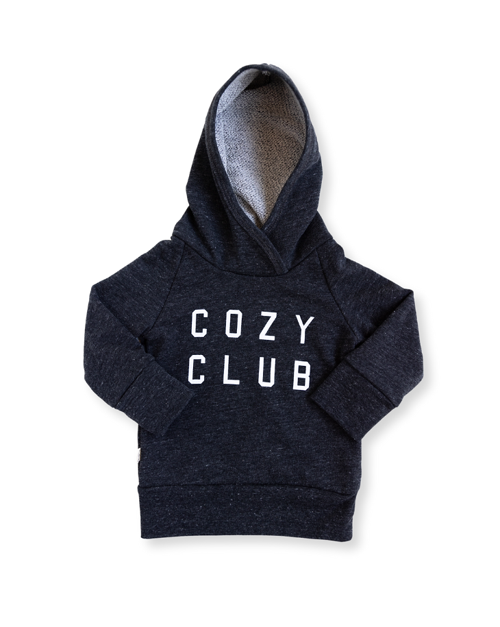 trademark raglan hoodie - cozy club on onyx – Childhoods trademark raglan hoodie - cozy club on onyx – Childhoods