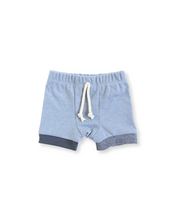 Load image into Gallery viewer, rib knit shorts - medium gray shade and athletic gray