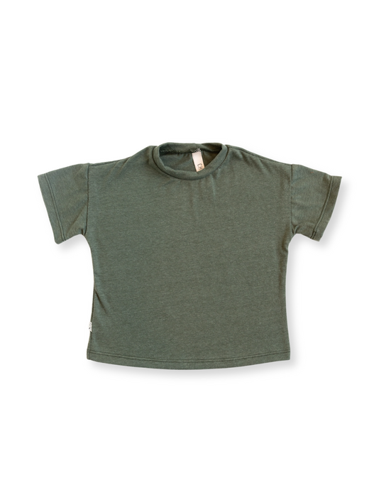 boxy tee - heather thyme