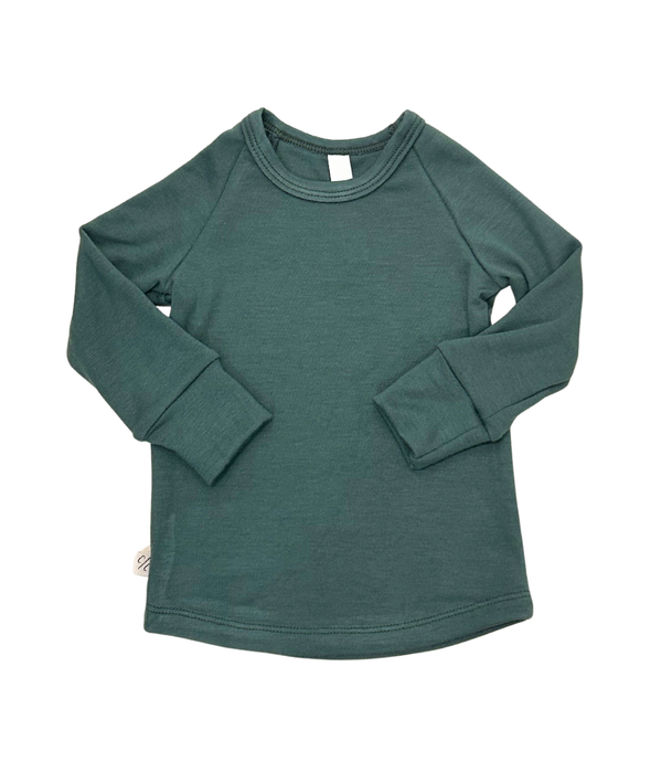rib knit long sleeve tee PREORDER - cedar