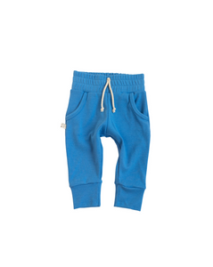 rib knit joggers CO - marine blue