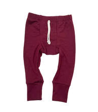 Load image into Gallery viewer, rib knit pant PREORDER - cranberry