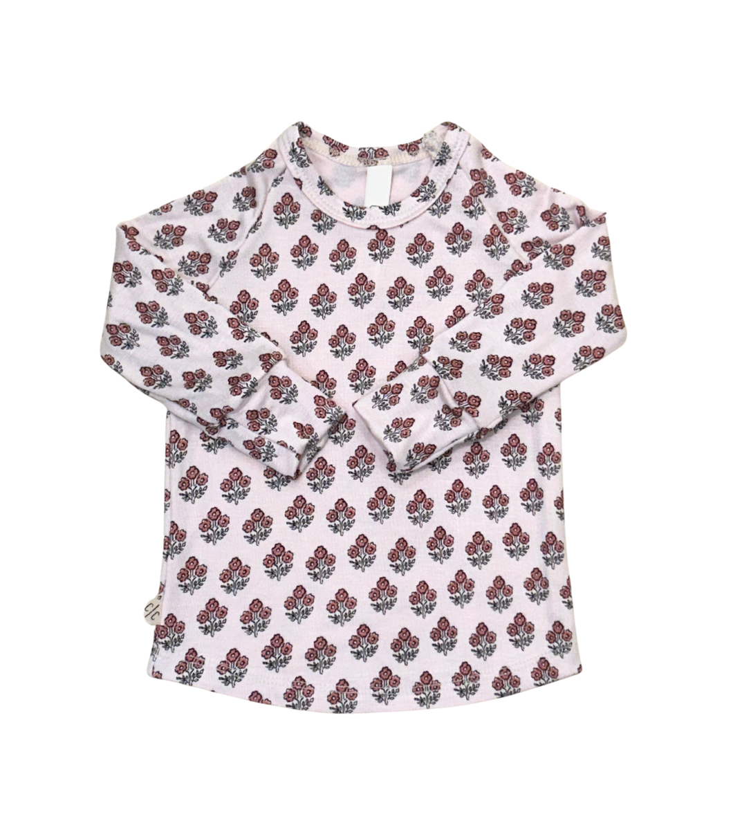 rib knit long sleeve tee PREORDER - topiary