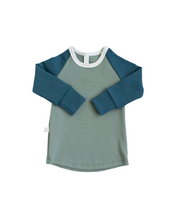 Load image into Gallery viewer, rib knit long sleeve tee - basil storm and neptune