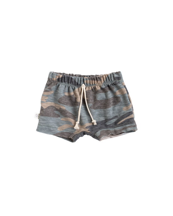 slub boy shorts - faded camo