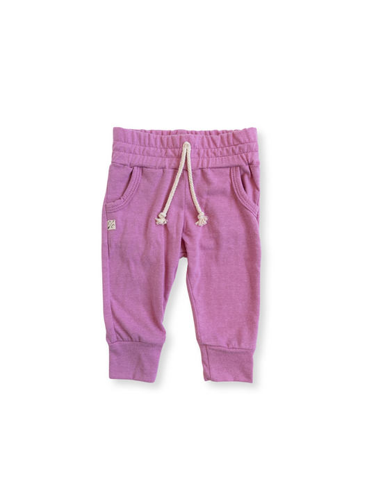 jersey jogger - heather dark peony