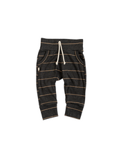 Load image into Gallery viewer, rib knit joggers CO - anthracite sand stripe