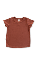 Load image into Gallery viewer, rib knit tee - cordovan