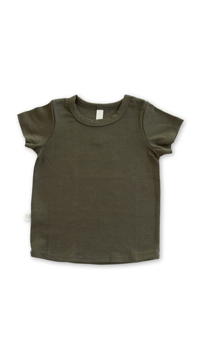 rib knit tee - fraser fir