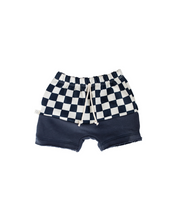 Load image into Gallery viewer, boy shorts - polo checkerboard and polo blue