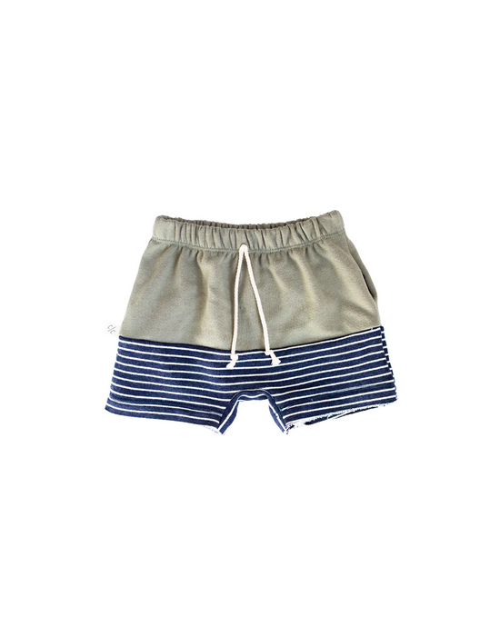 boy shorts - vetiver and nautical stripe