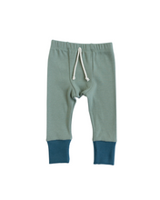 Load image into Gallery viewer, rib knit pant - basil storm and neptune