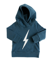 Load image into Gallery viewer, trademark raglan hoodie - lightning on admiral blue