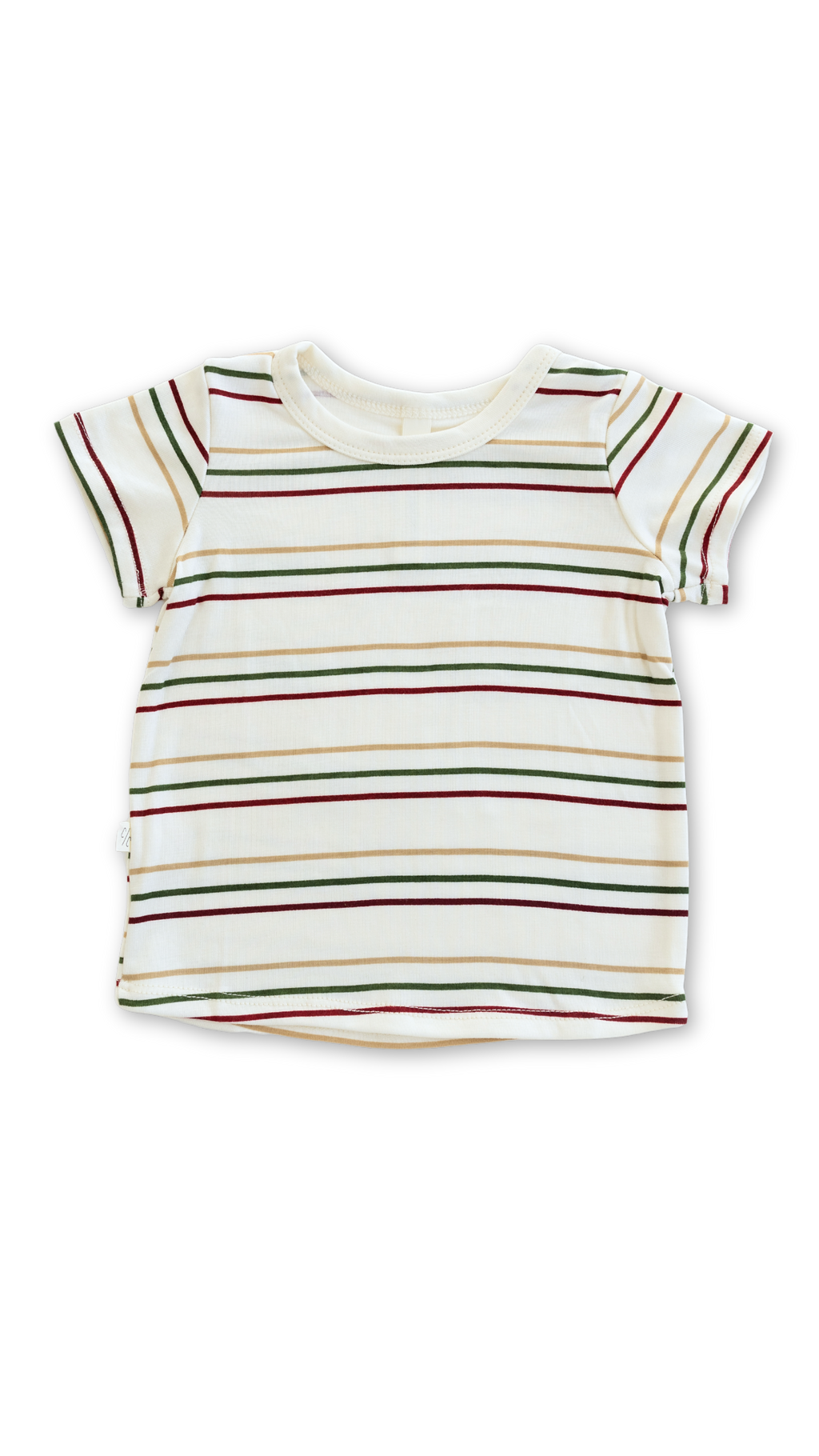 rib knit tee - triple stripe