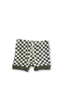 Load image into Gallery viewer, rib knit shorts - painted checkerboard